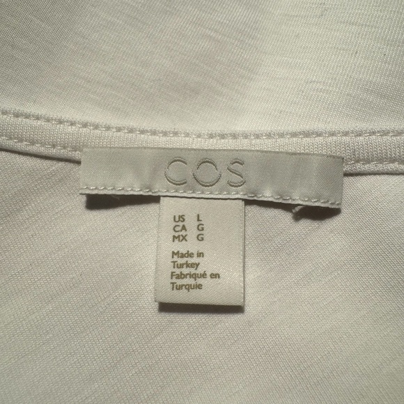 COS White One Shoulder Short Sleeve Tee NWOT - Picture 2 of 9